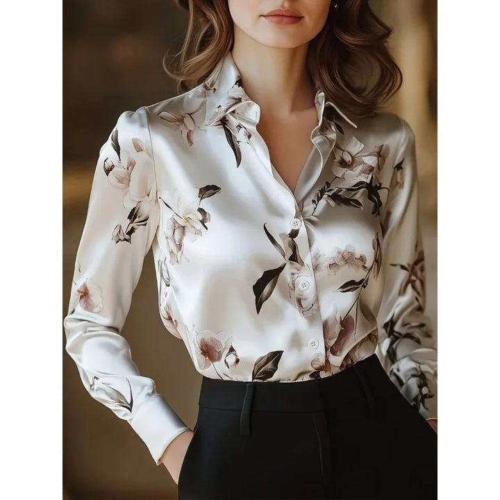 Fioretta Satin Floral Blouse