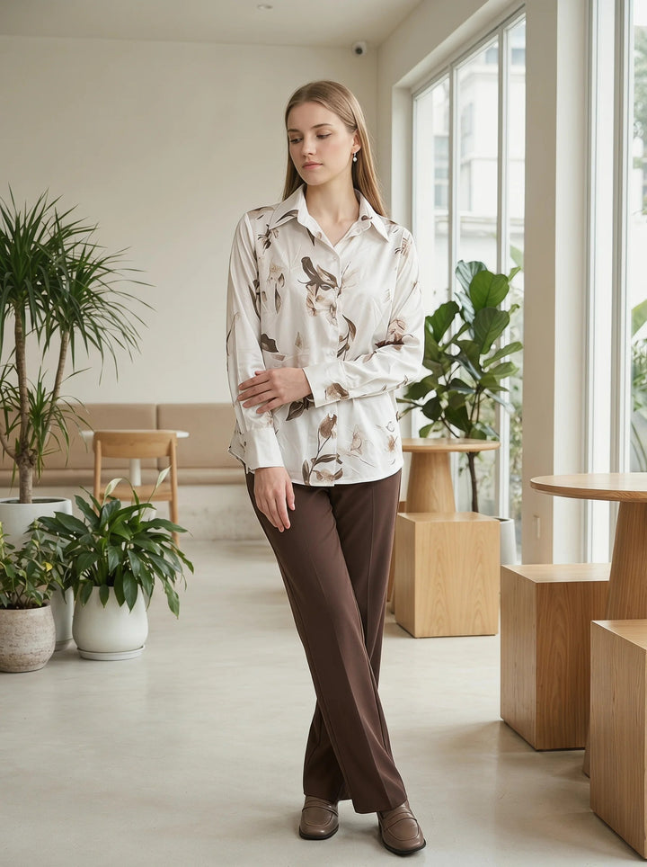 Fioretta Satin Floral Blouse