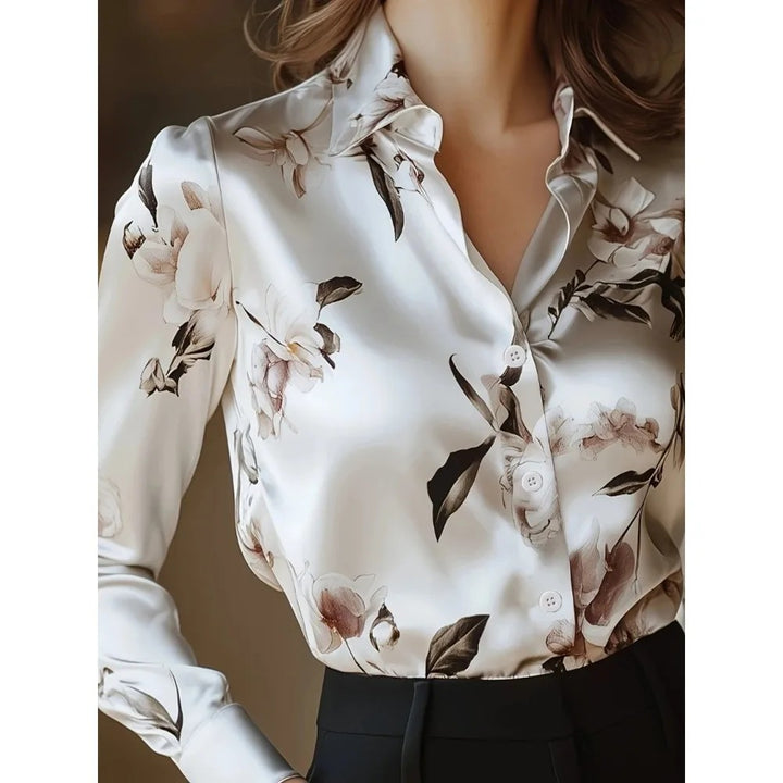 Fioretta Satin Floral Blouse