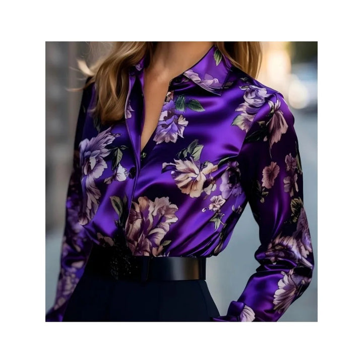 Fioretta Satin Floral Blouse