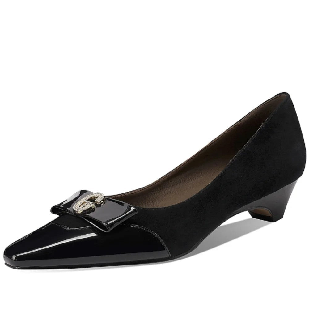 Adriana Buckle Wedge Pumps