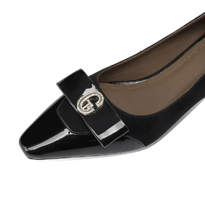 Adriana Buckle Wedge Pumps
