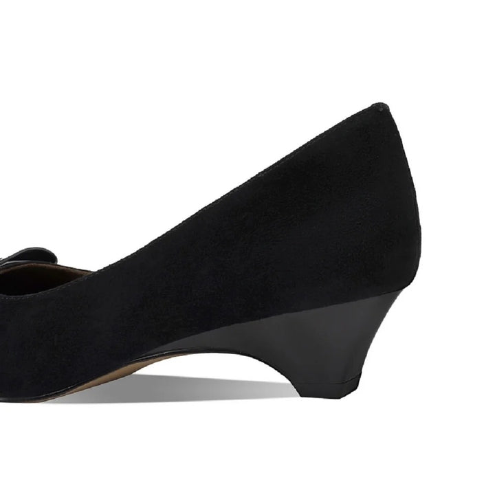 Adriana Buckle Wedge Pumps