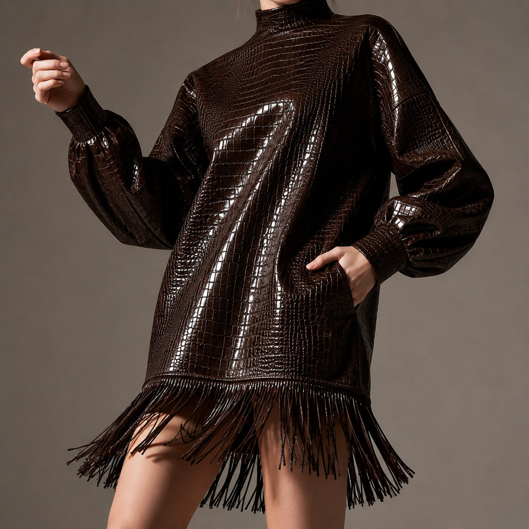 Coccodrillo Fringe-Hem Mini Dress — ce_studio_01