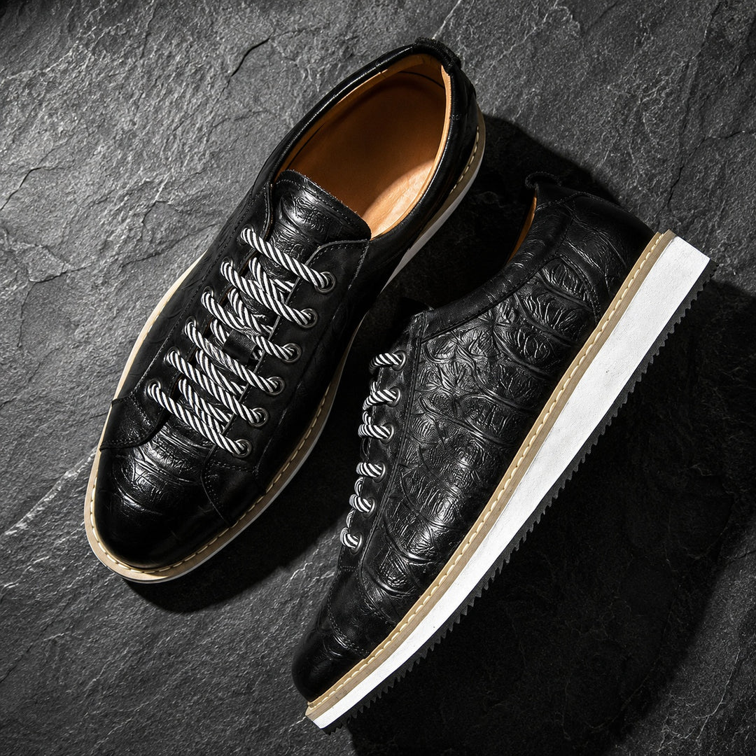 Coccodrino Croc-Embossed Leather Sneakers — ce_metastatic_01