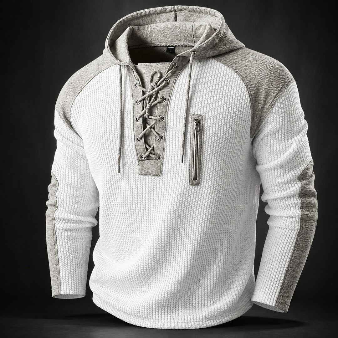 Corda Lace-Up Waffle Hoodie — ce_metastatic_02