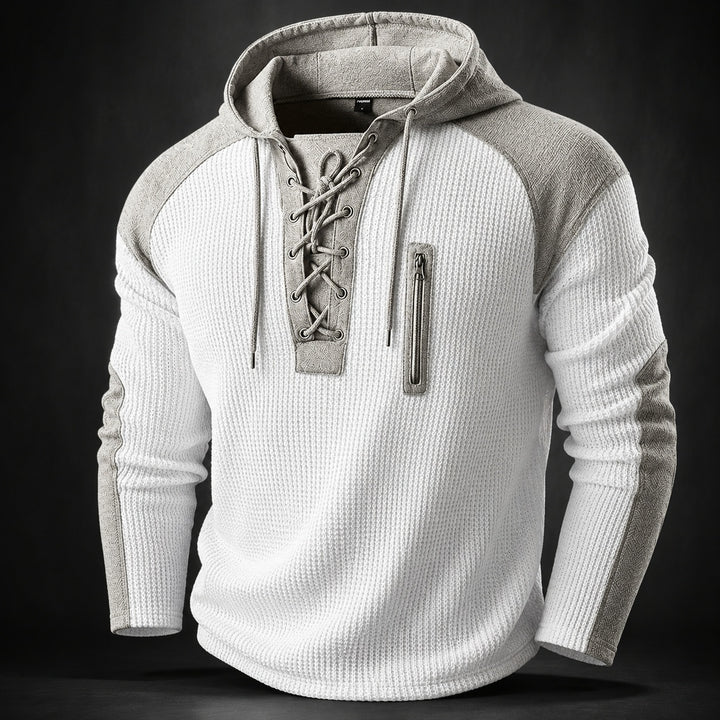 Corda Lace-Up Waffle Hoodie — ce_metastatic_02