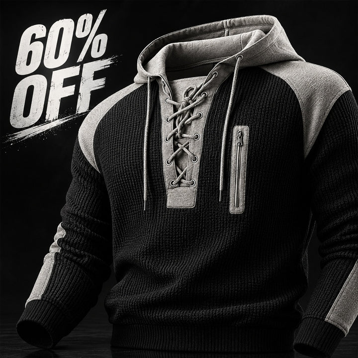 Corda Lace-Up Waffle Hoodie — ce_metastatic_03