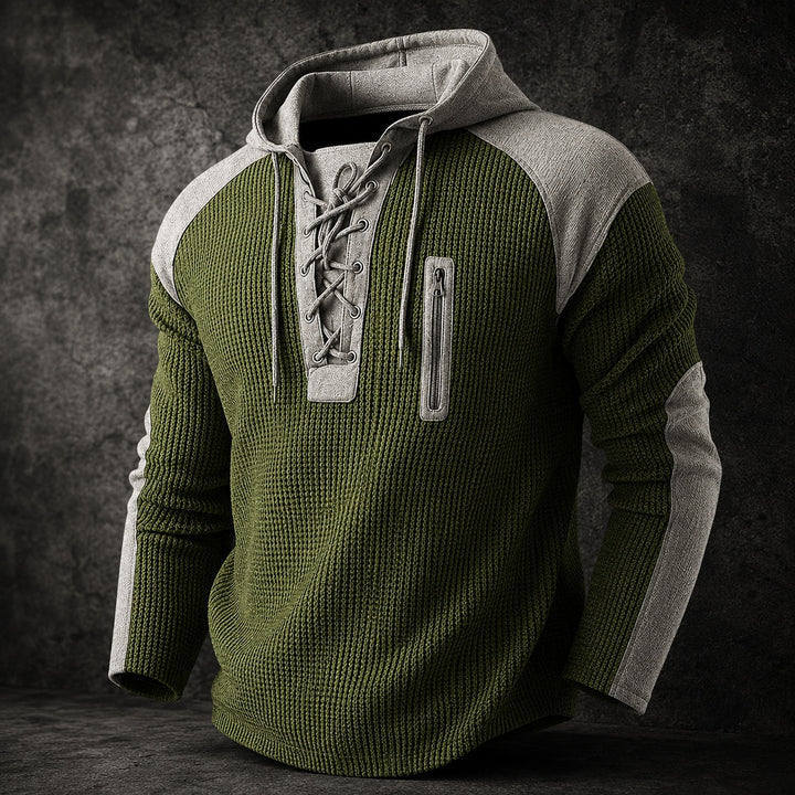 Corda Lace-Up Waffle Hoodie — ce_metastatic_04