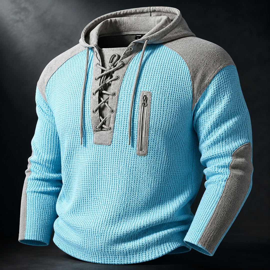Corda Lace-Up Waffle Hoodie — ce_metastatic_05