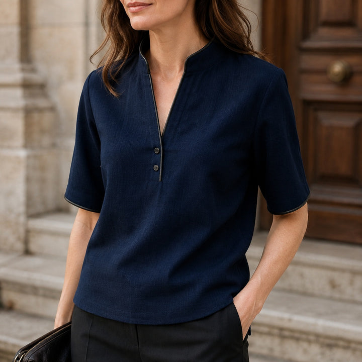 Cortina Contrast Trim Blouse — ce_aub_01