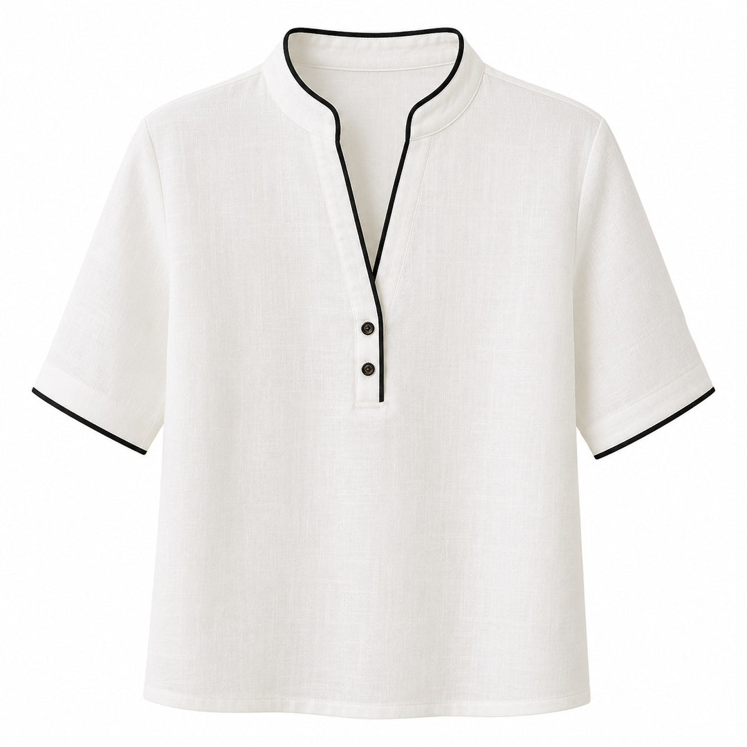 Cortina Contrast Trim Blouse — ce_wb_01