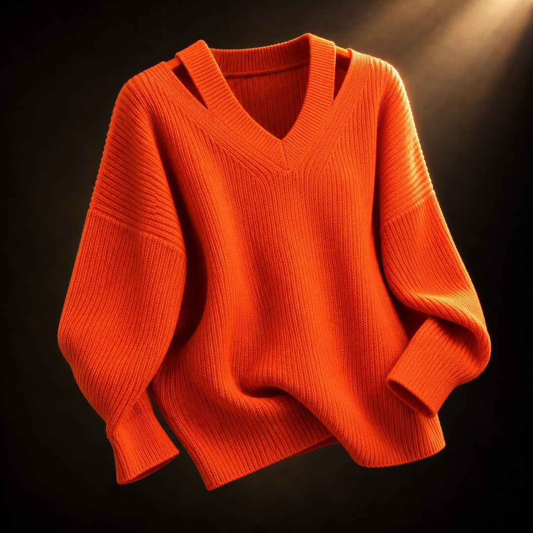 Cutaway Shoulder V-Neck Sweater — ce_soul_s3_01