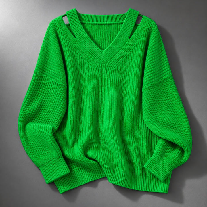 Cutaway Shoulder V-Neck Sweater — ce_soul_s1_01