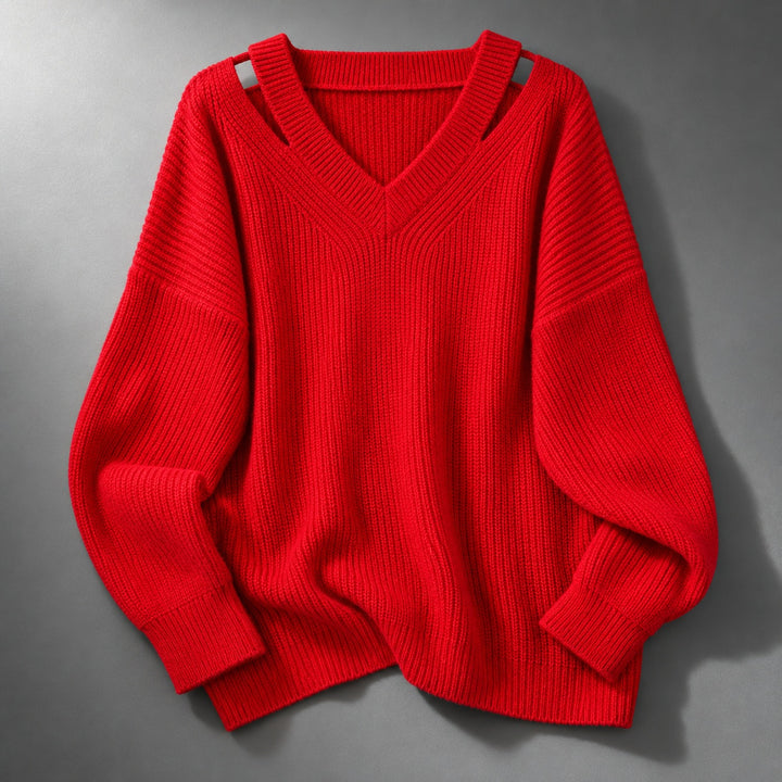 Cutaway Shoulder V-Neck Sweater — ce_soul_s1_01