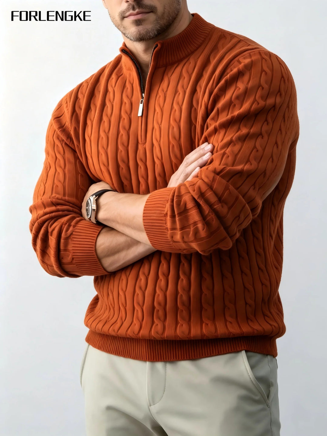 Braewick Cable Half-Zip Sweater