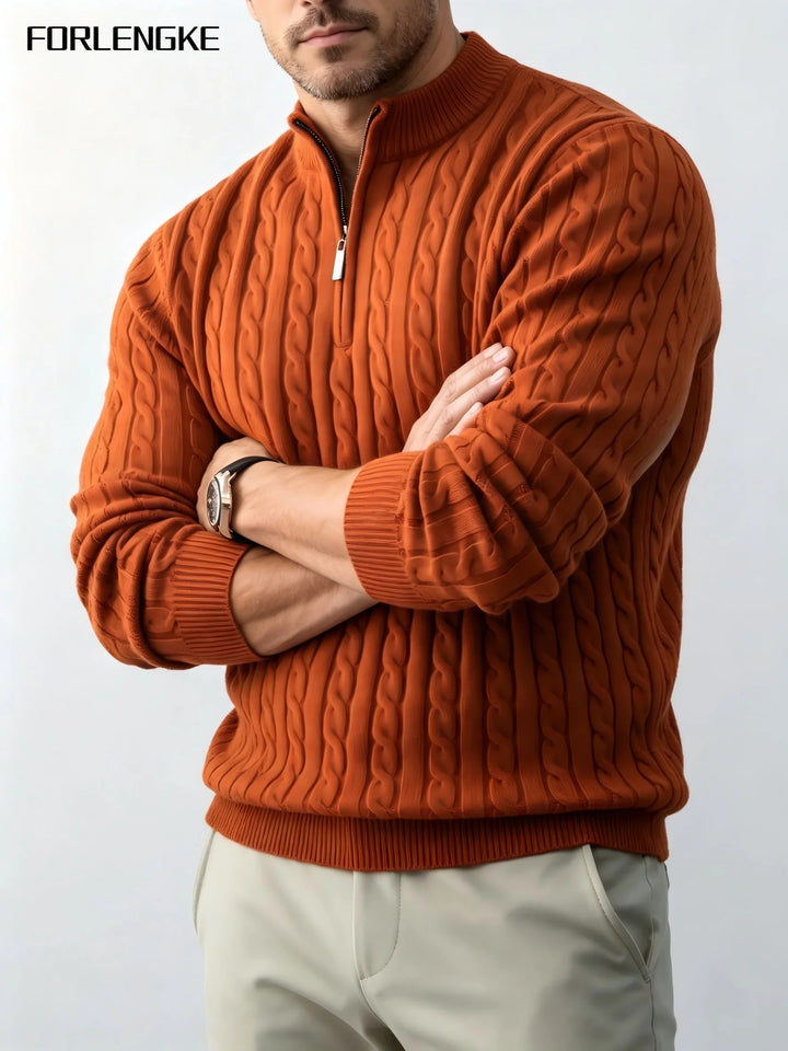 Braewick Cable Half-Zip Sweater