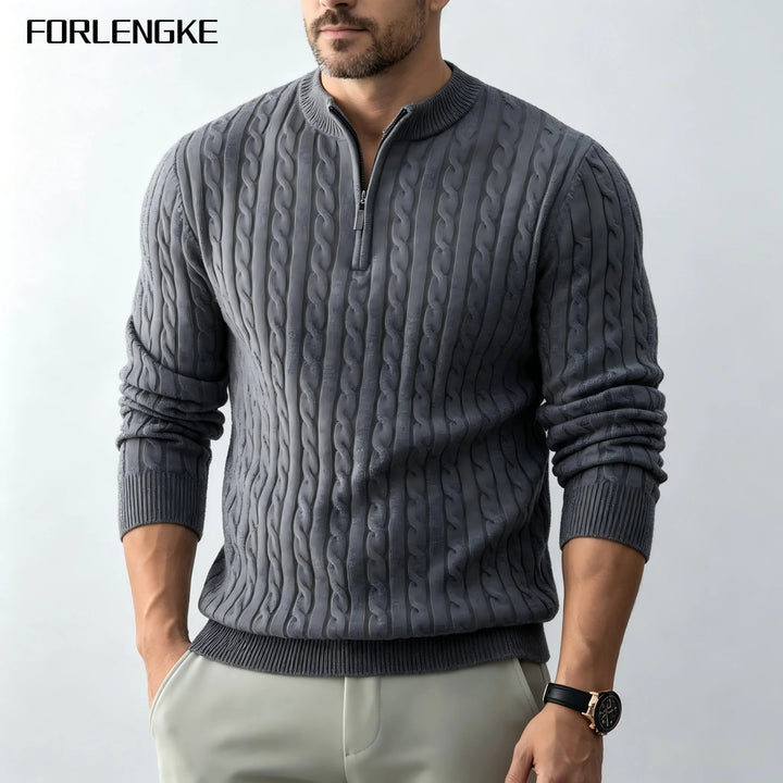 Braewick Cable Half-Zip Sweater