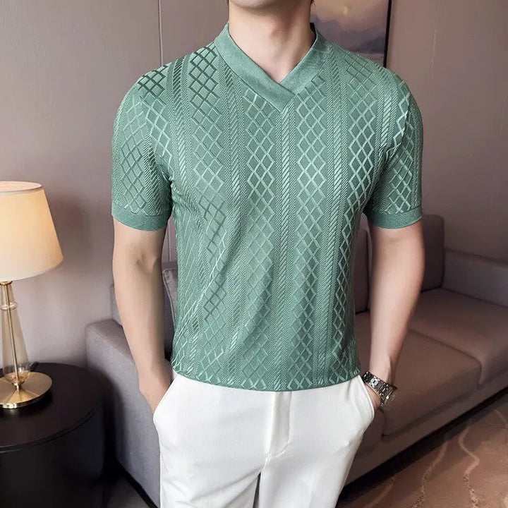 Lattice V-Neck Tee