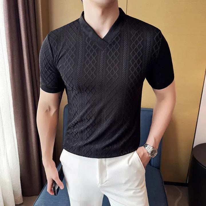 Lattice V-Neck Tee