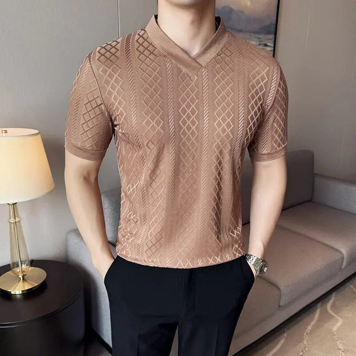 Lattice V-Neck Tee
