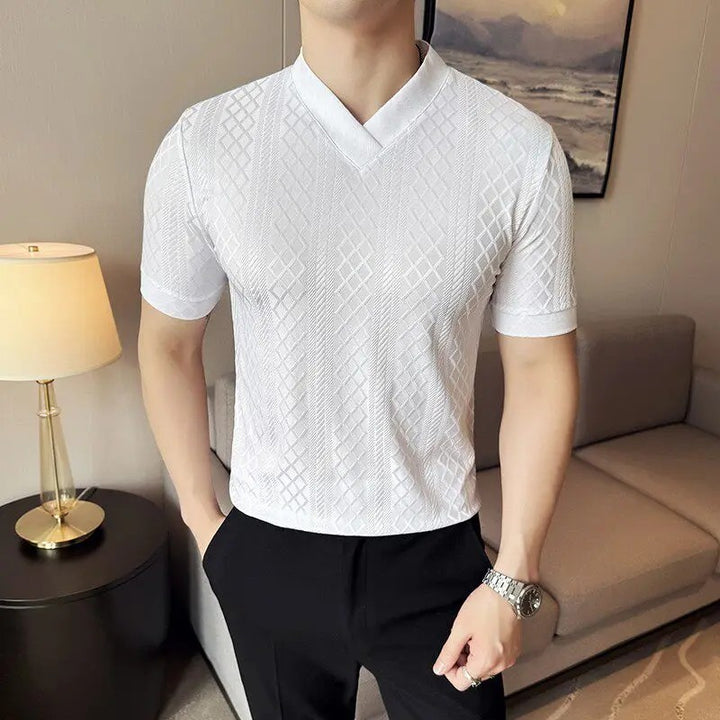Lattice V-Neck Tee