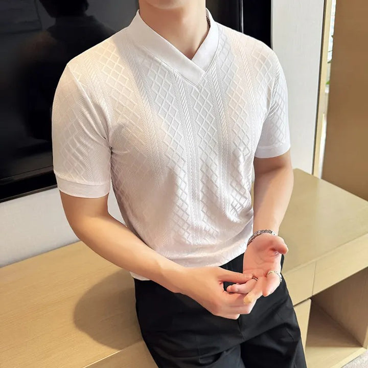 Lattice V-Neck Tee