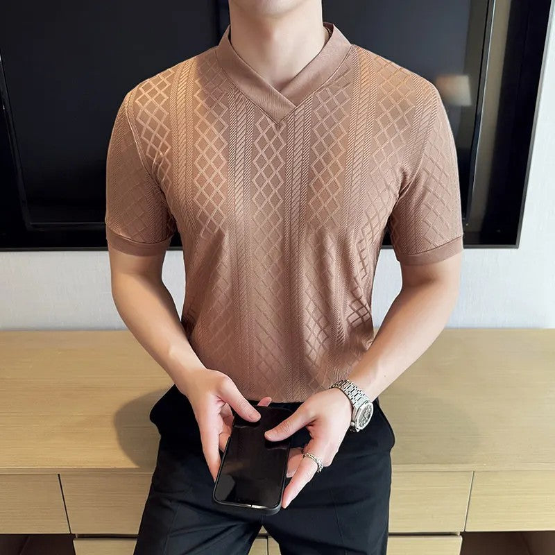 Lattice V-Neck Tee
