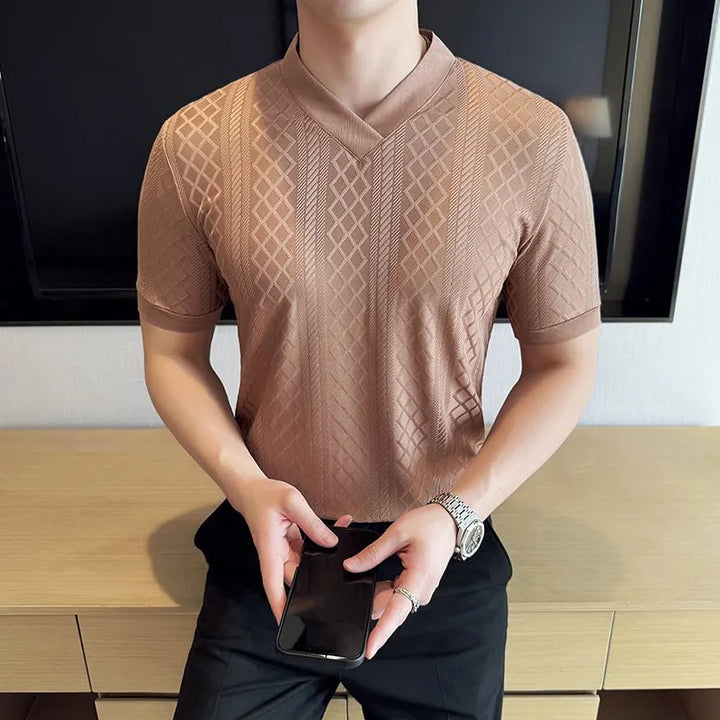 Lattice V-Neck Tee