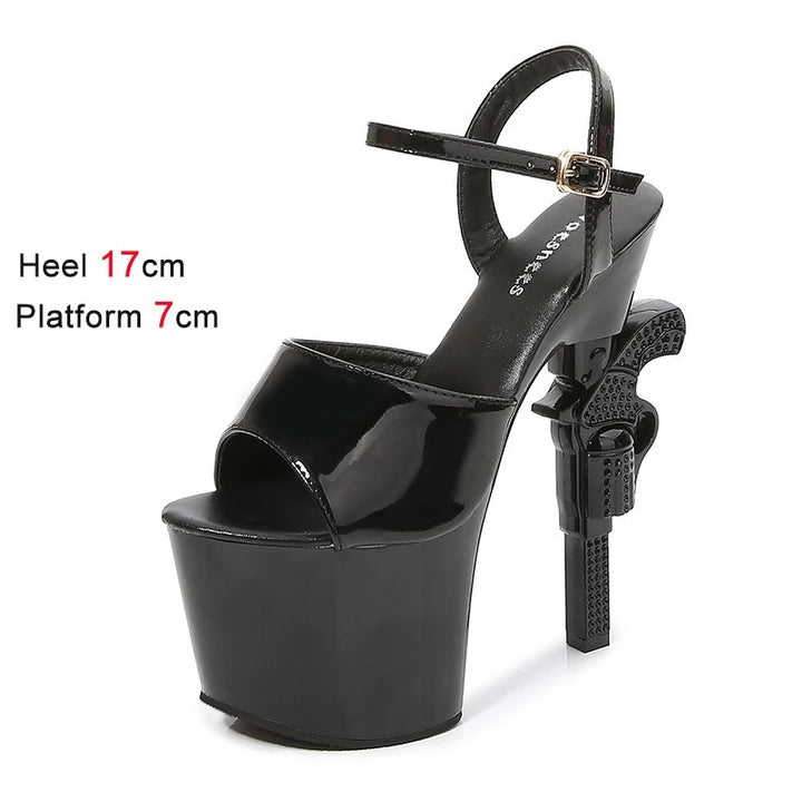 Pistola Sculpted-Heel Platform Sandals