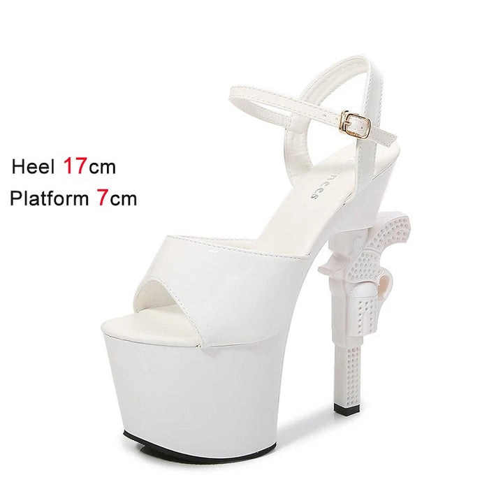 Pistola Sculpted-Heel Platform Sandals