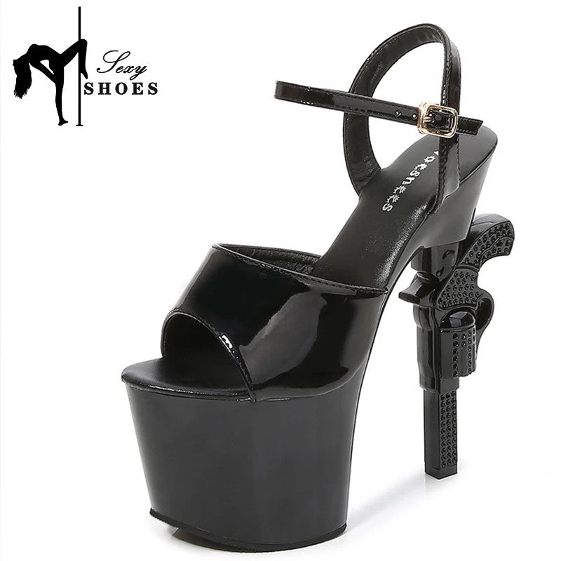 Pistola Sculpted-Heel Platform Sandals