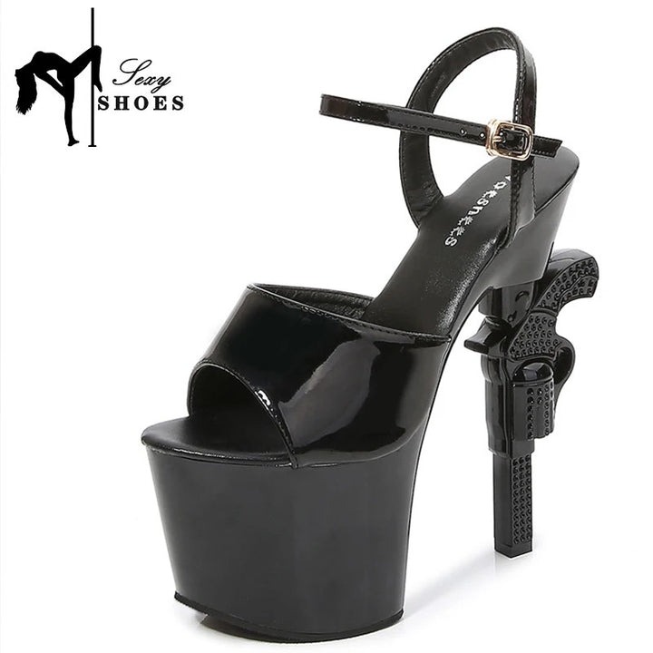 Pistola Sculpted-Heel Platform Sandals