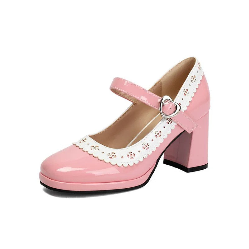 Serenella Scalloped Mary Janes