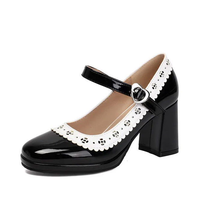 Serenella Scalloped Mary Janes