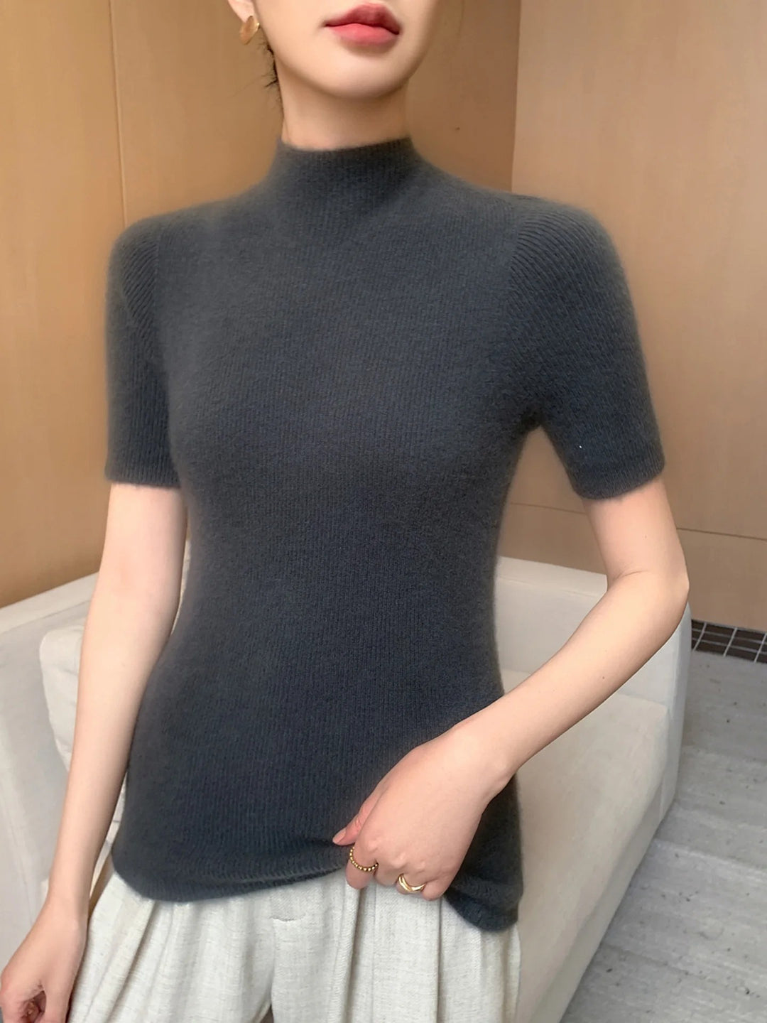 Mireille Mock Neck Knit