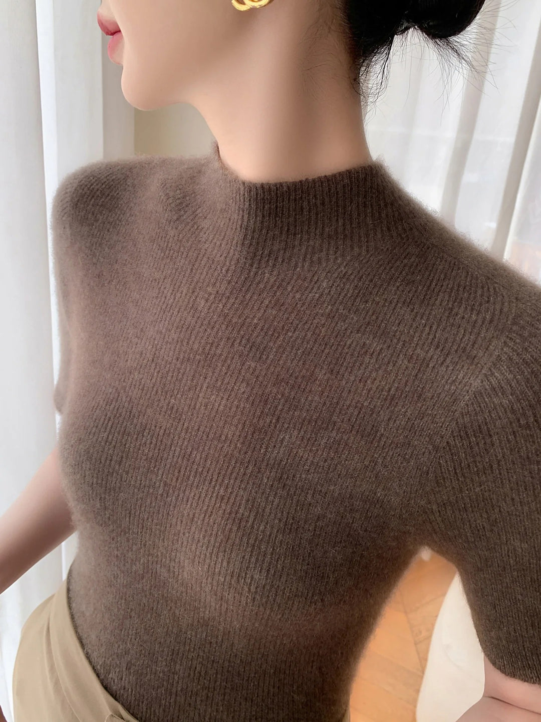 Mireille Mock Neck Knit