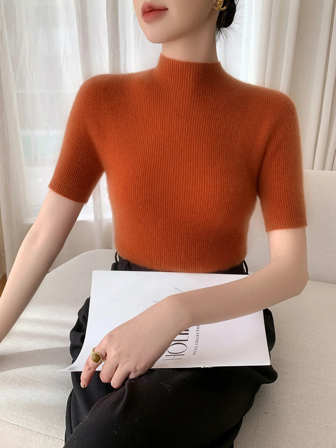 Mireille Mock Neck Knit
