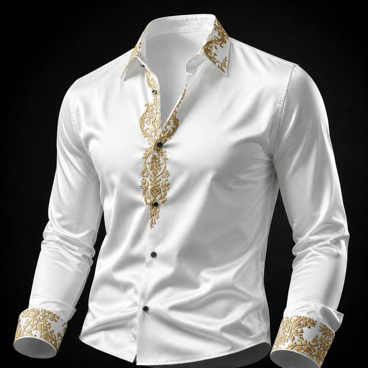 Damasco Baroque-Trim Party Shirt — ce_metastatic_05