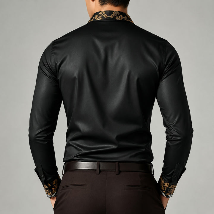 Damasco Baroque-Trim Party Shirt — ce_pivot_back_01
