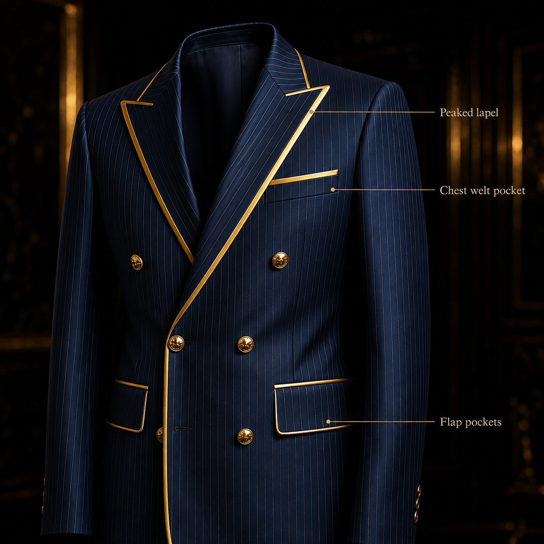 Doratura Gold-Trim Pinstripe Blazer — ce_metastatic_02