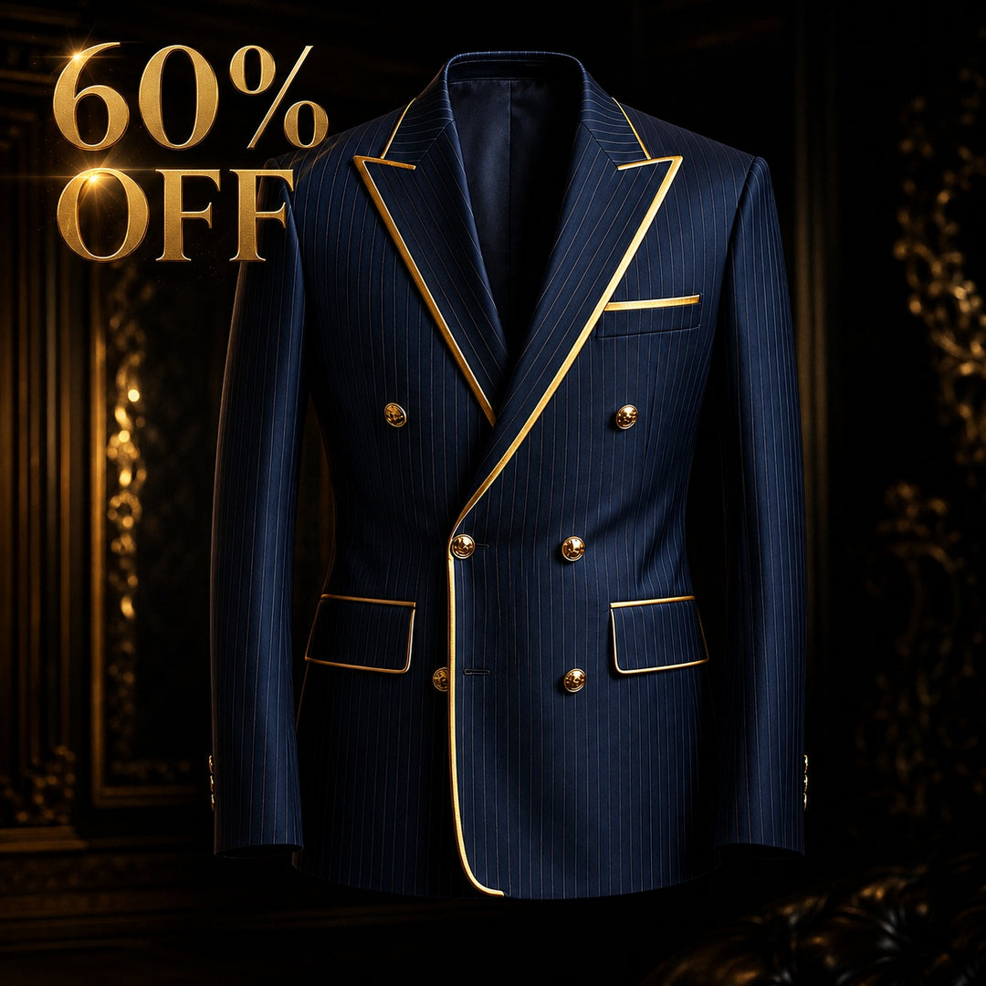 Doratura Gold-Trim Pinstripe Blazer — ce_metastatic_04