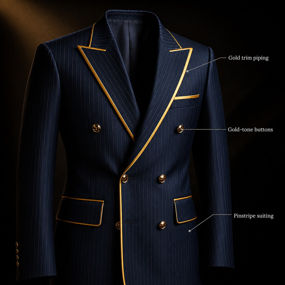 Doratura Gold-Trim Pinstripe Blazer — ce_metastatic_05