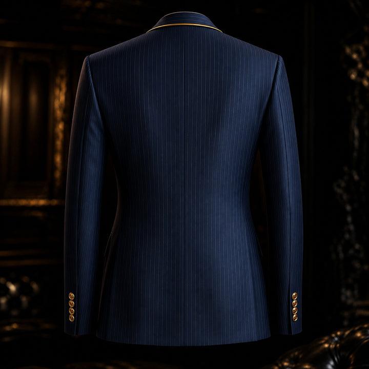 Doratura Gold-Trim Pinstripe Blazer — ce_metastatic_07