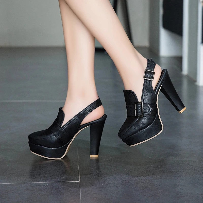 Bardot Buckle Slingback Pumps