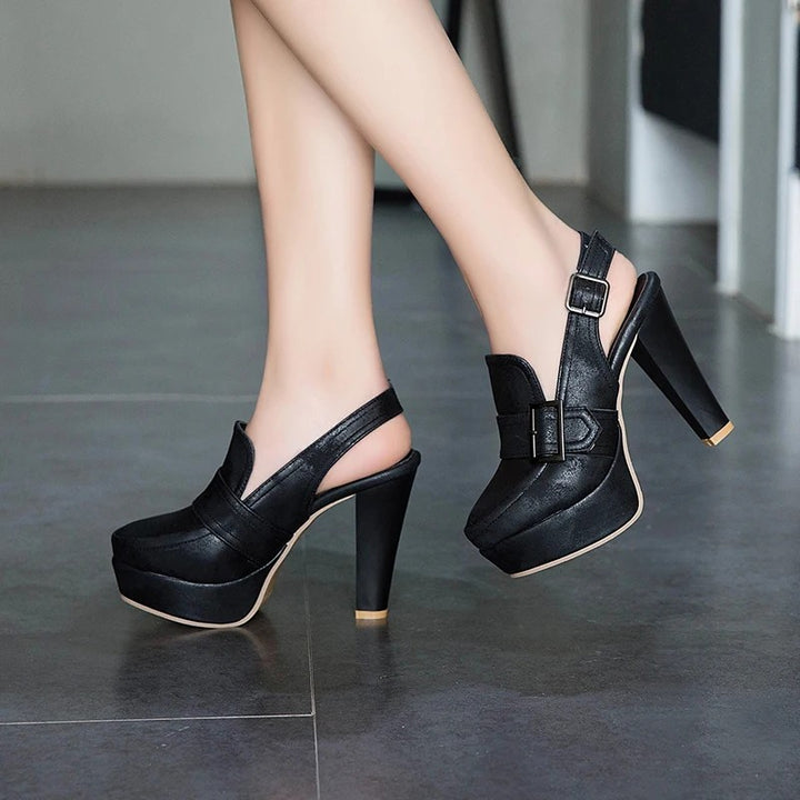 Bardot Buckle Slingback Pumps