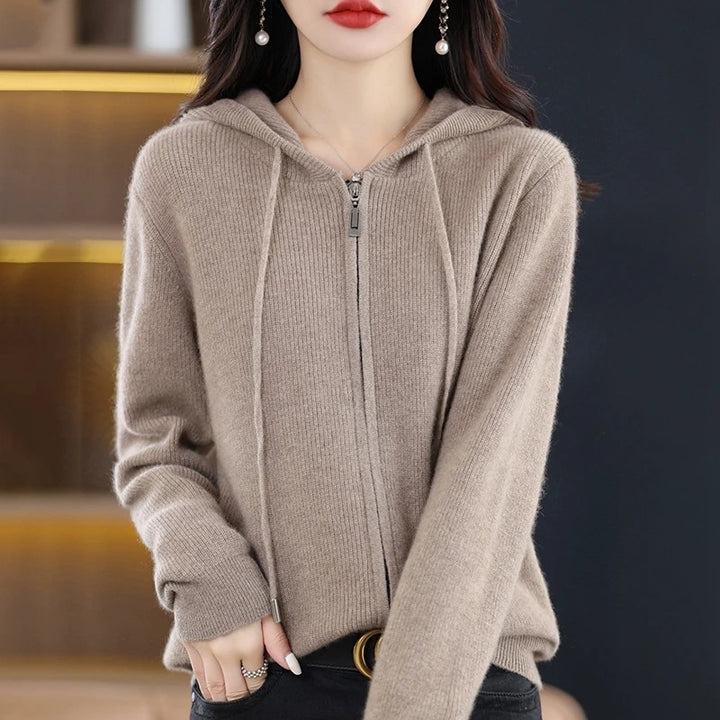 Lenora Hooded Zip Cardigan