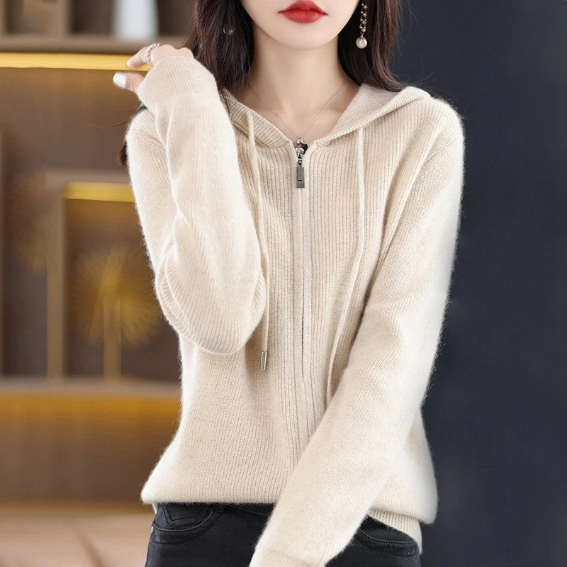 Lenora Hooded Zip Cardigan