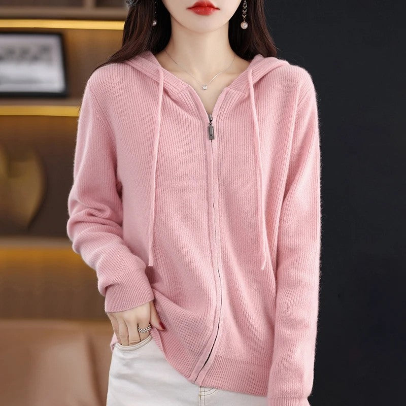 Lenora Hooded Zip Cardigan