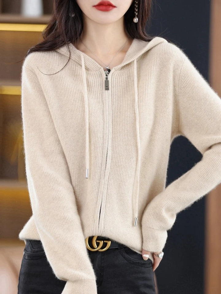 Lenora Hooded Zip Cardigan